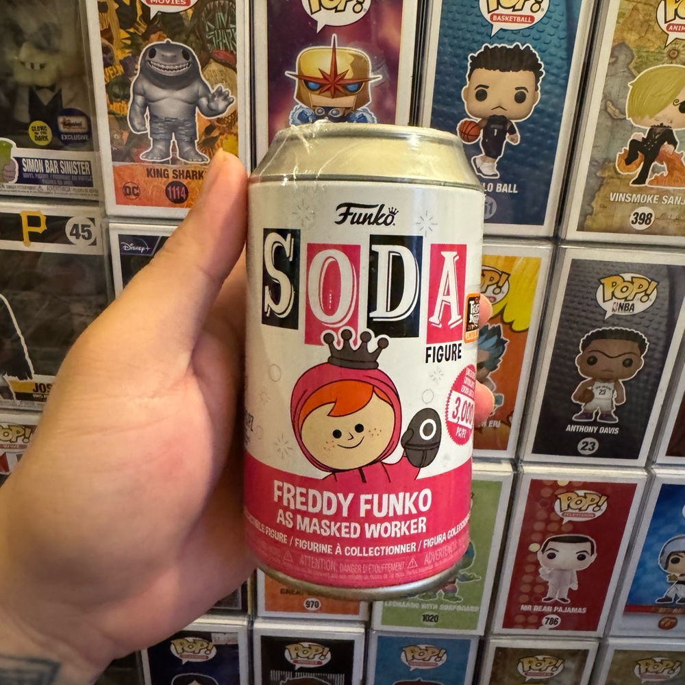 Funko Soda Figure - Freddy Funko as Masked Worker - Pink